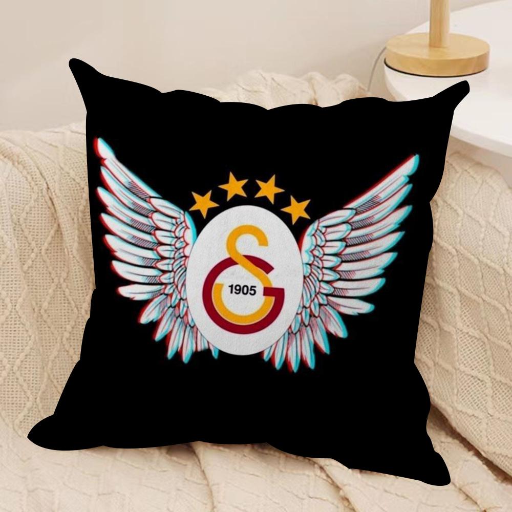 Klubové logo G-GalatasarayS Povlak na polštář Měkká plyšová látka Oboustranně potištěný potah na polštář na pohovku pro všechna roční období Dekorace do domácnosti Dárek