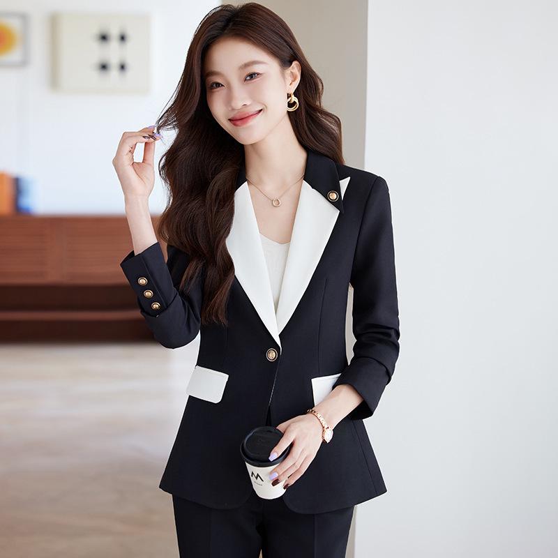 Women's White Suit Set - 2026 Spring/Autumn Professional Goddess Style High-End Jacket