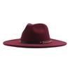 Autumn and winter top hat British classic jazz hat woolen hat big brim cm flat edge top hat