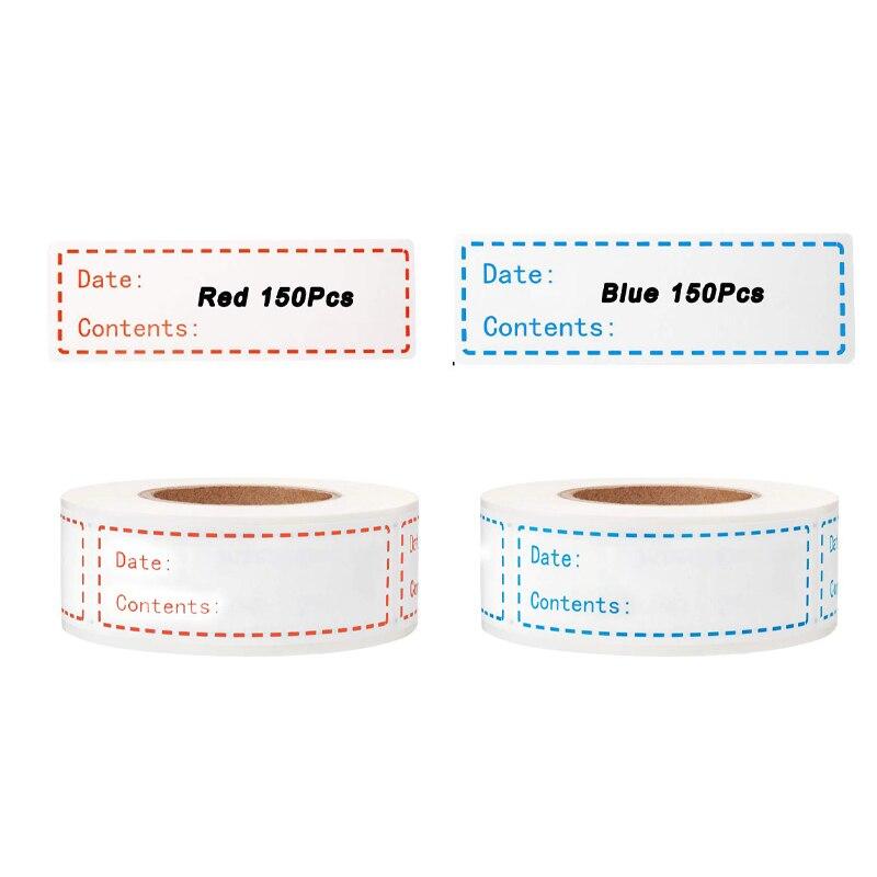 125 buc./rolă etichete autocolante pentru congelator pentru alimente 1x3 inch etichete auto-adezive pentru depozitare pentru frigider pentru alimente, curățare ușoară, fără reziduuri