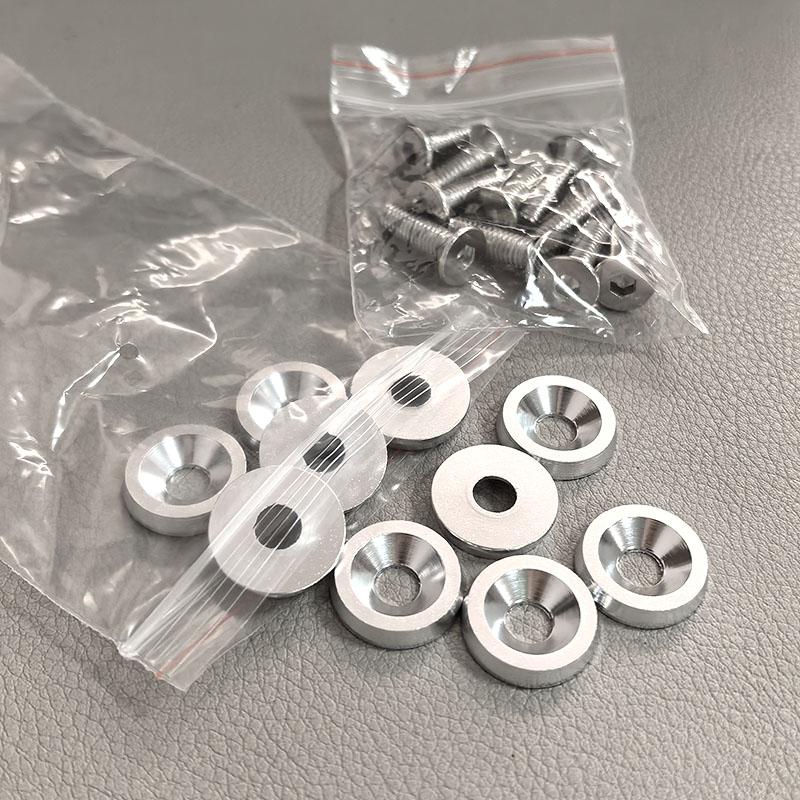 10pcs M6 Bolt Set Car Modification Gasket Screw Aluminum Fender Washers Fender Bumper Engine JDM RACING Style NO LOGO