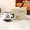 55 Degree Constant Temperature Cup Warm Cup Set Cute Cartoon Panda Ceramic Cup Mug Gift Souvenir Coffee Cup
