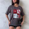 Women's Summer Casual Lazy Design Short Sleeve Letter Print T-Shirt