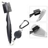 Brosse de nettoyage pour club de golf avec mousqueton et poils en nylon, outil de nettoyage de brosse pour équipement de golf portable et réutilisable