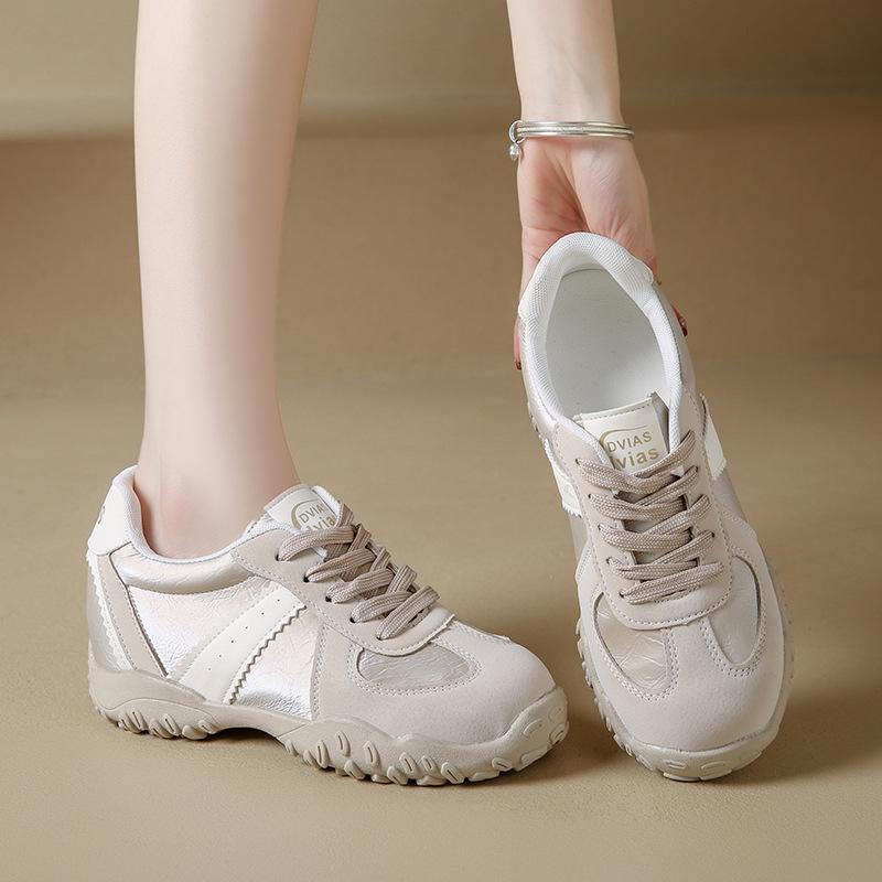 Small man 7cm inner height increase German training shoes women's shoes 2025 spring and summer new thick-soled retro sports and leisure Forrest Gump