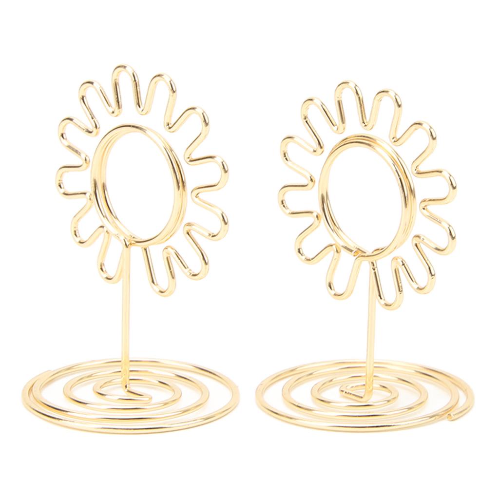 20 KS Drátěný Stolní Držák na Obrázky Fotografie Pozlacený Povrch Opakovaně Použitelný Stolní Držák na Karty na Svatbu Výročí Oslavu Zlatý