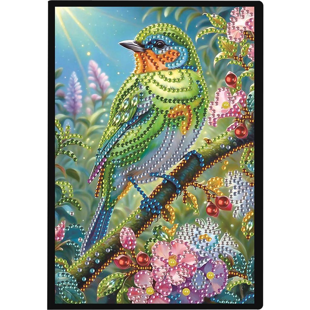 50-Page A5 Size 5D DIY Diamond Art Painting Notebook Kit Crystal Notepad Sketchbook for DIY Gifts and Festive Occasions