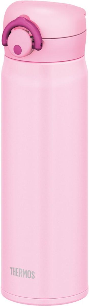 

Thermos Water Bottle Vacuum Insulated Mobile Mug Open 500ml Light Pink LP [One-Touch Type] JNR-500