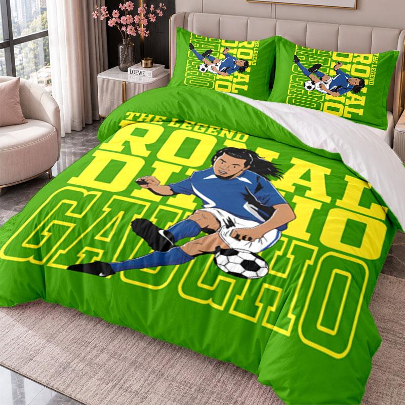 Ronaldinho 3Pcs Bedding Set Duvet Cover With Two Pillowcases For Bedroom Home Decoration