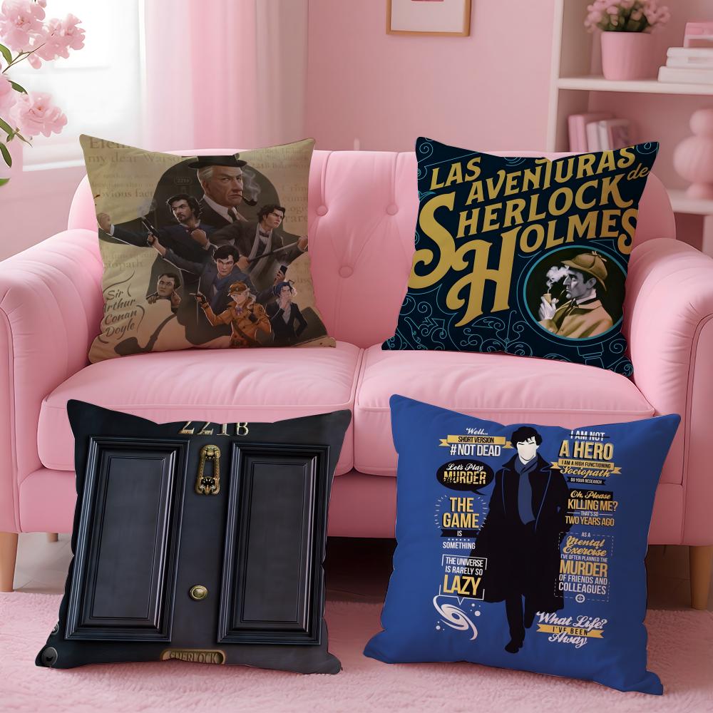 Tv Suspenseful SSherlock HHolmes Cushion Cover Pillow Case Soft Skin Friendly Fabric Comfort Concealed Zipper
