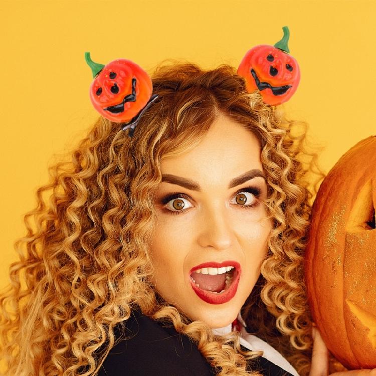 Halloween Hair Clips Creative Smiling Pumpkin Alligators Barrettes Pumpkin Hairpins Halloween Hair Accessories Gift
