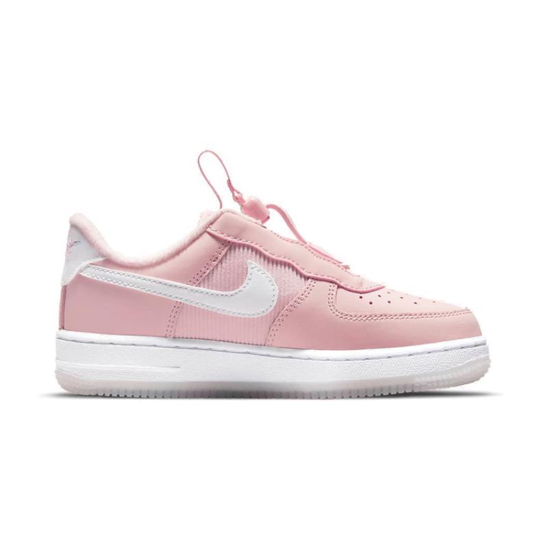 Nike Air Force 1 Toggle SE Abrasion Resistant Low Top Kids' Skateboarding Shoes Pink Flower Children Aged 3 7 Years Old Sneakers DB1814-600