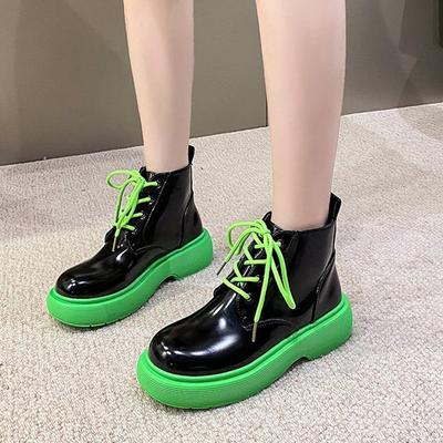 Fashion Botines Mujer 2024 Autumn Ladies Ankle Chelsea Boots Platform Lace Up Women's Short Boots Hot Boots Non-slip Leather Boots
