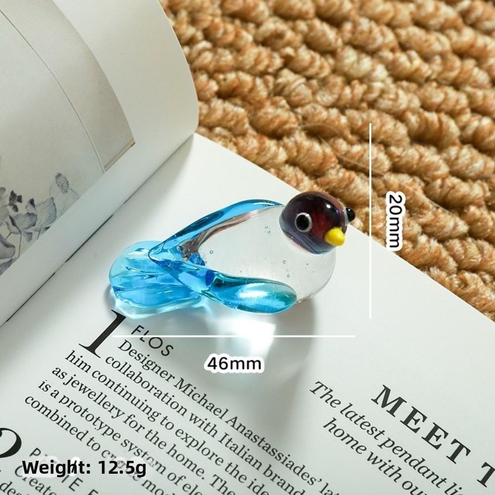 Handmade Glass Bird Figurine Mini Animal Statue Gifts Decorative Figurine 7