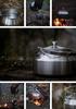 Camping Moon Bonfire Stainless Steel Kettle Mini Kettle Kettle Pot Open Fire Camping Kettle Integrated Molding Stainless Steel 304 1.0L SW-1