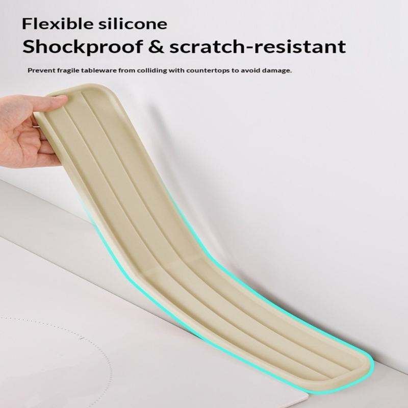 Nonslip Silicone Drain Pad Draining Mat With Unique Texture Kitchen Sink Organiser for Bottle Cup Dish Utensils