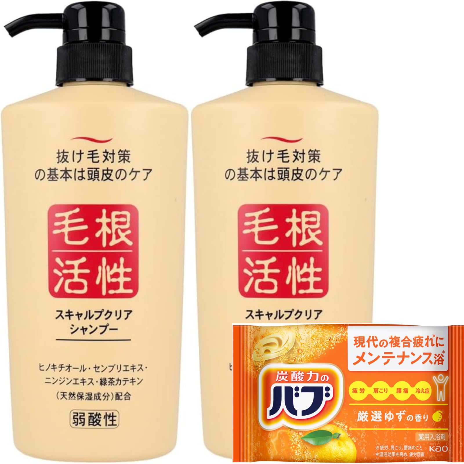 

Scalp Clear Shampoo 550mL Prevents hair loss Activates hair roots [Bonus] Bath salts Bub with yuzu scent