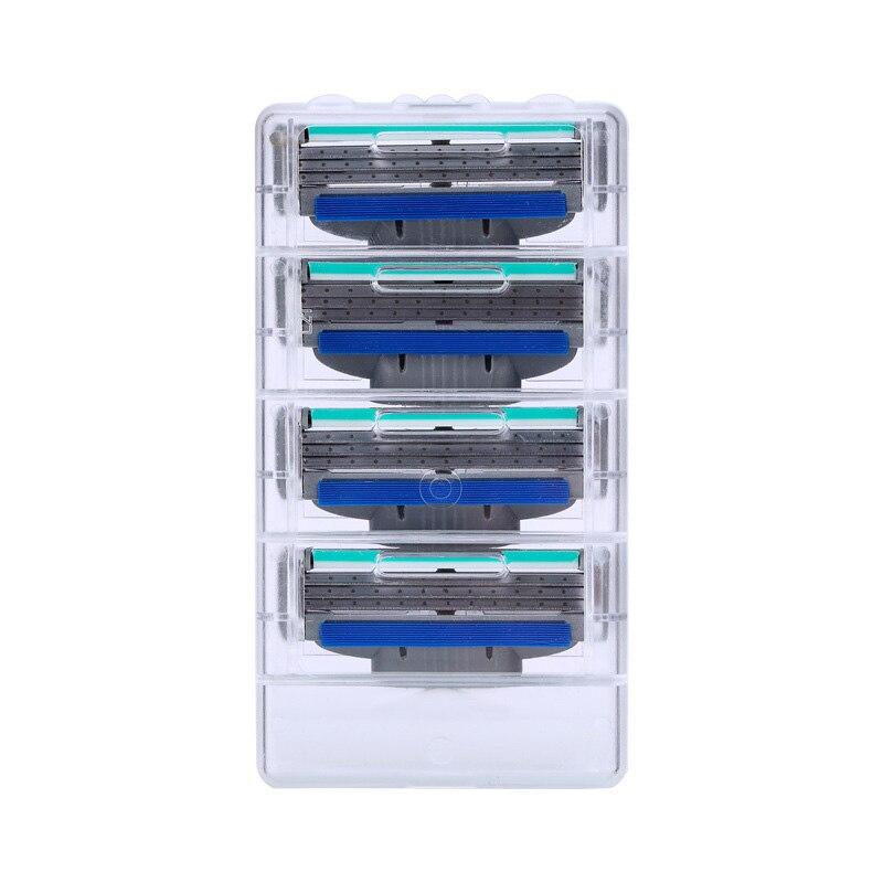 New 8Pcs Men's Quality Manual Care Professional Shaving 3 Layers Razor Blades Compatible for Gillettee Mache 3