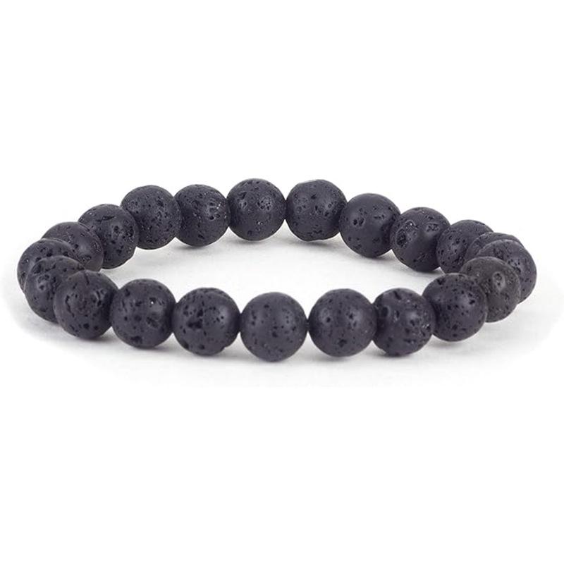 8mm Tiger Eye Crystal & Agate Beaded Bracelet - Handmade Elastic String