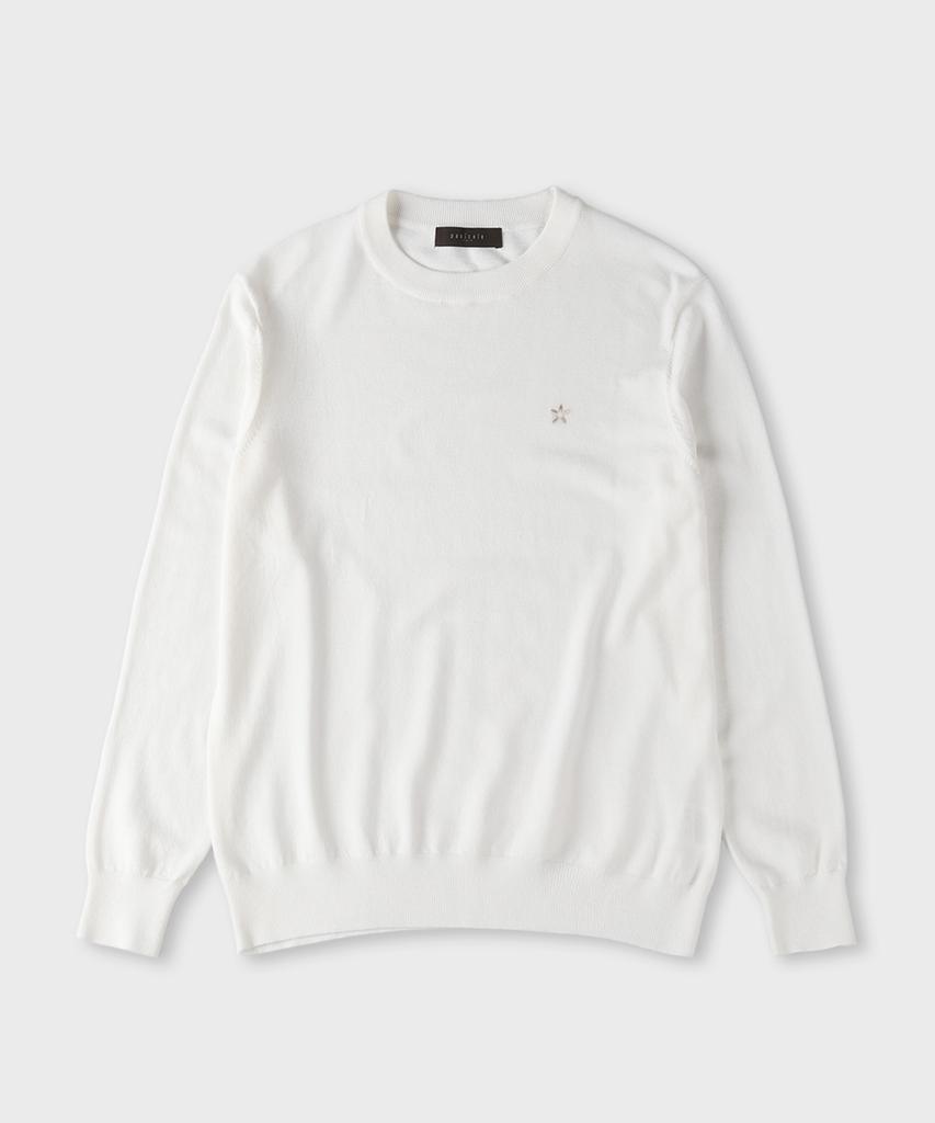 PANICALE Ivory Wool Blend Crew Knit