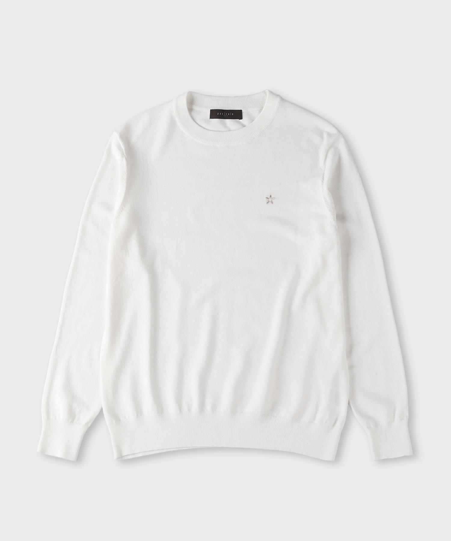 Panicalle Ivory Wool Blend Crew Knit Navy/M