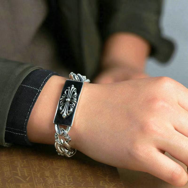 Men's Interlocking Jewelry Sword Bracelet Thick Retro Domineering Holy Sword Cross Hand Bracelet