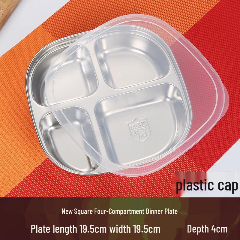 Kids Stainless Steel Cartoon Divided Plate