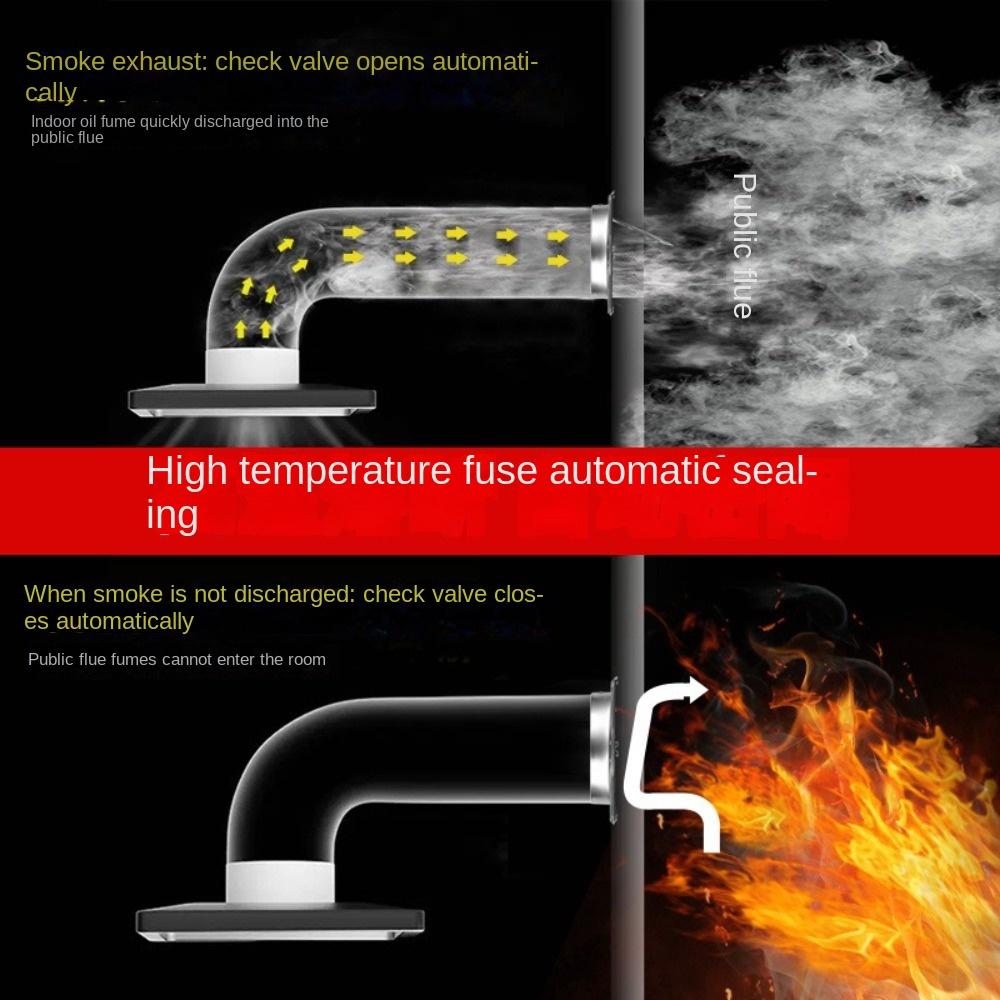 Fireproof Range Hood Pipe Check Valve  Kitchen Fresh Air Ventilation System