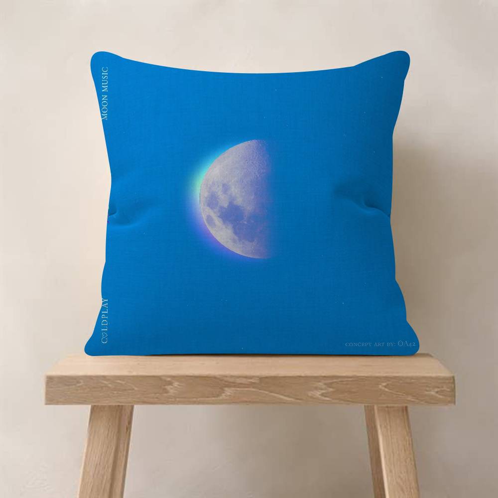 Band CColdplay Moon Music  Cushion Cover Decorative Pillow Sofa Home Decor case pillow cases