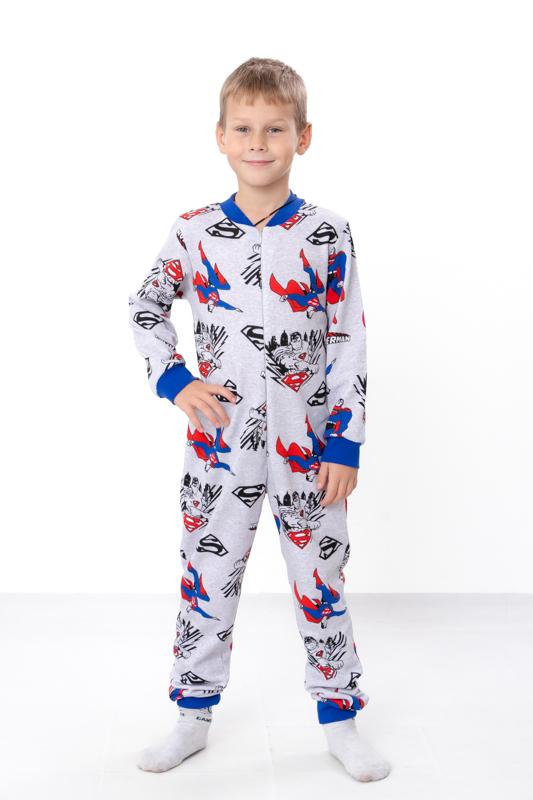 

Піжамний ромпер (Хлопчики) – Зручна посадка та легка застібка, Демісезонний, 6392-024-4 HC 128 лінкор сірий колір