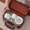 High-End Guochao Reise-Teeset, Haushalts-High-End-Geschäftsgeschenke, leichter Luxus, eine Kanne mit drei Tassen, Gedenk-Souvenirgeschenke