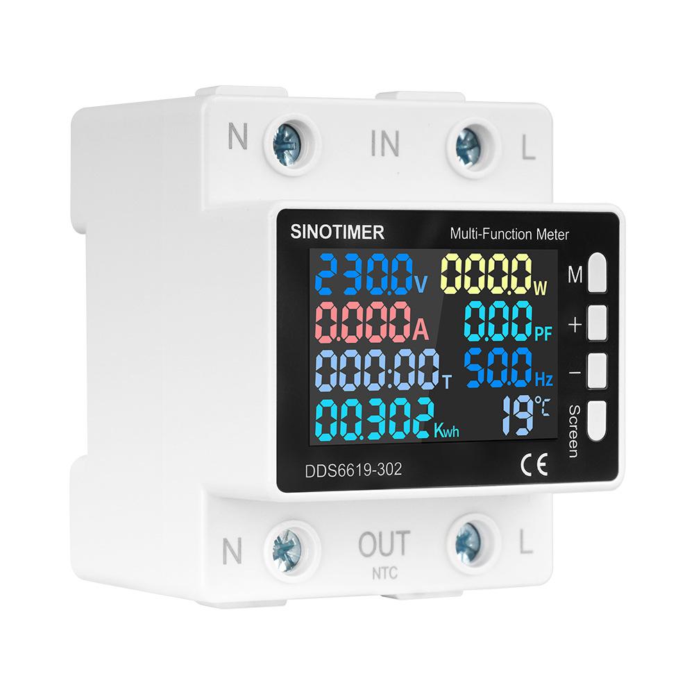 Tuya WiFi Multifunction Voltage/Current/Watt/Frequency Meter Over And Under Voltage Protector Remote Control Switch Energy Meter