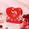 Napkin Box Valentine Day Tissue Box Love Wood Knot Wooden Ornament Love Wood Tissue Box Red Heart of Baryada Valentine