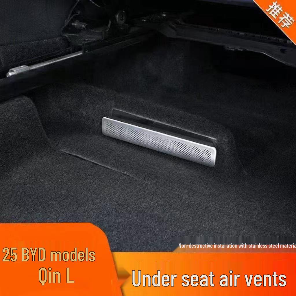BYD Qin L EV Stainless Steel Rear AC Vent Cover Modification