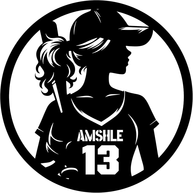 Personalized Baseball Player Wall Decal Custom Name Number Sports Wall Decal Sport Player Jersey Decal Sticker Gifts for Baseball Lover Decor for