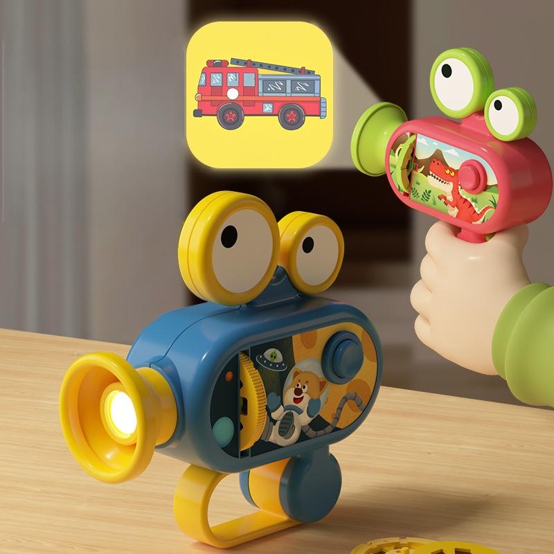 1 Set Baby Früherziehung Puzzle Projektor Taschenlampe Spielzeug Kinder Handheld Projektions-Taschenlampe Leuchtende Spielzeuge Mit 96 Mustern