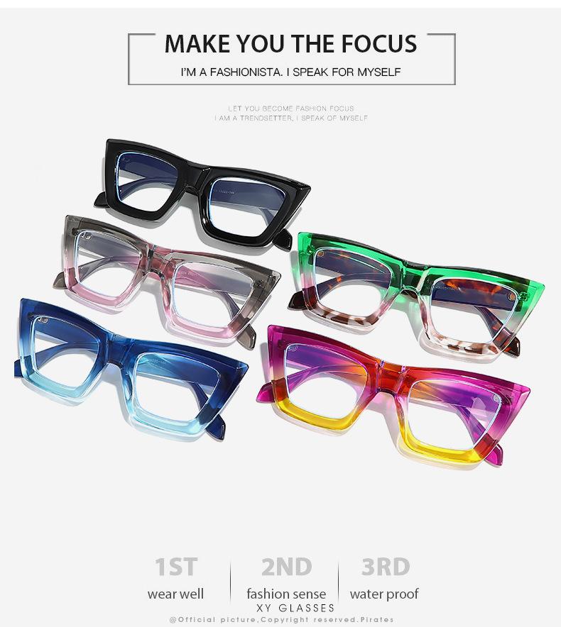 

5 PCS a lot Bold Frames Cat Eye Glasses Frame Anti Blue Light Computer Eyeglasses Blue Light Blocking Glasses black