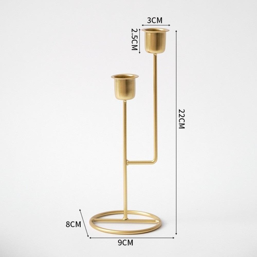 Modern Iron Candle Holder Ornaments Festival Home Decor Candlestick Holder Creative Gift Candle Stick Holder Tray for Friends