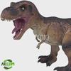Tyrannosaurus Rex Figure, Vinyl Model, Soft Vinyl, Brown, Dinosaur Collection, Big Size