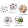 12Pieces Easter Bunnies Photo Peg with 1.5Yard String Wood Photo Clip Wood Pegs For Photo Hanging And Easter Decoration