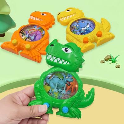 Handheld-Dinosaurier-Wasserring-Spielzeug für die Kindheit, nostalgische Hände, Augen-Koordination, pädagogisches Dino-Ring-Wurf-Wasserspiel, Jungen- und Mädchen-Neuheitsgeschenk