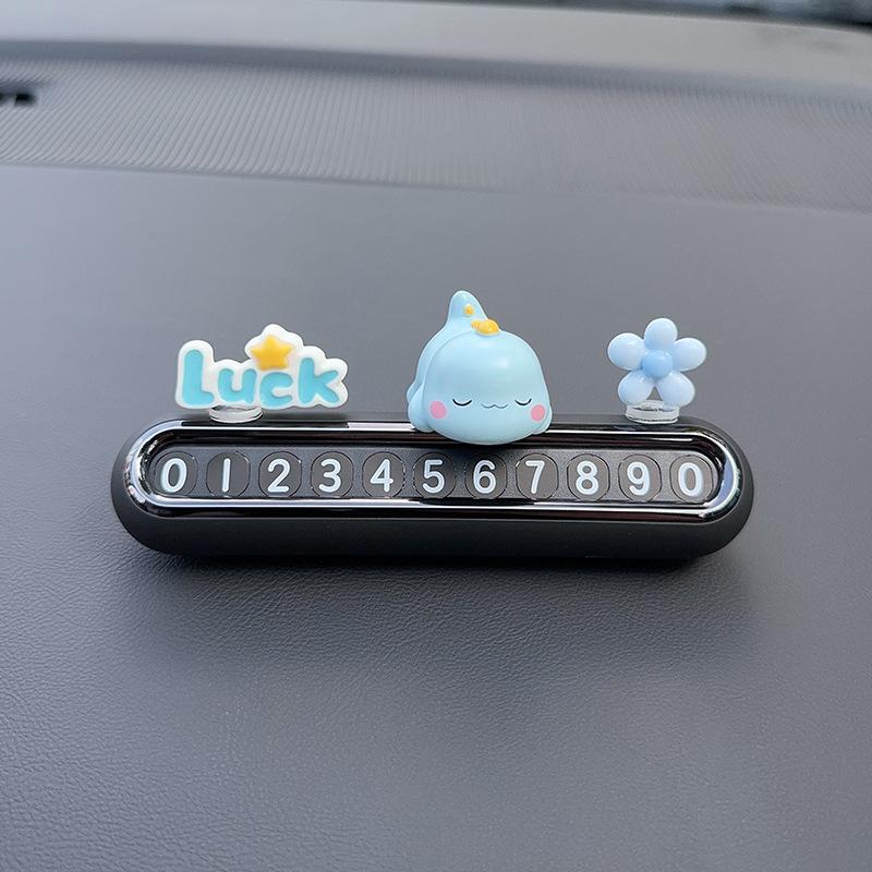 Cute Temporary Parking Phone Number Plate for Car Interior