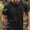 New Americanstyle Casual Badge Printed Roundneck Shortsleeved Top Tshirt Trendy and Tough Guy Tshirt Summer Tshirt