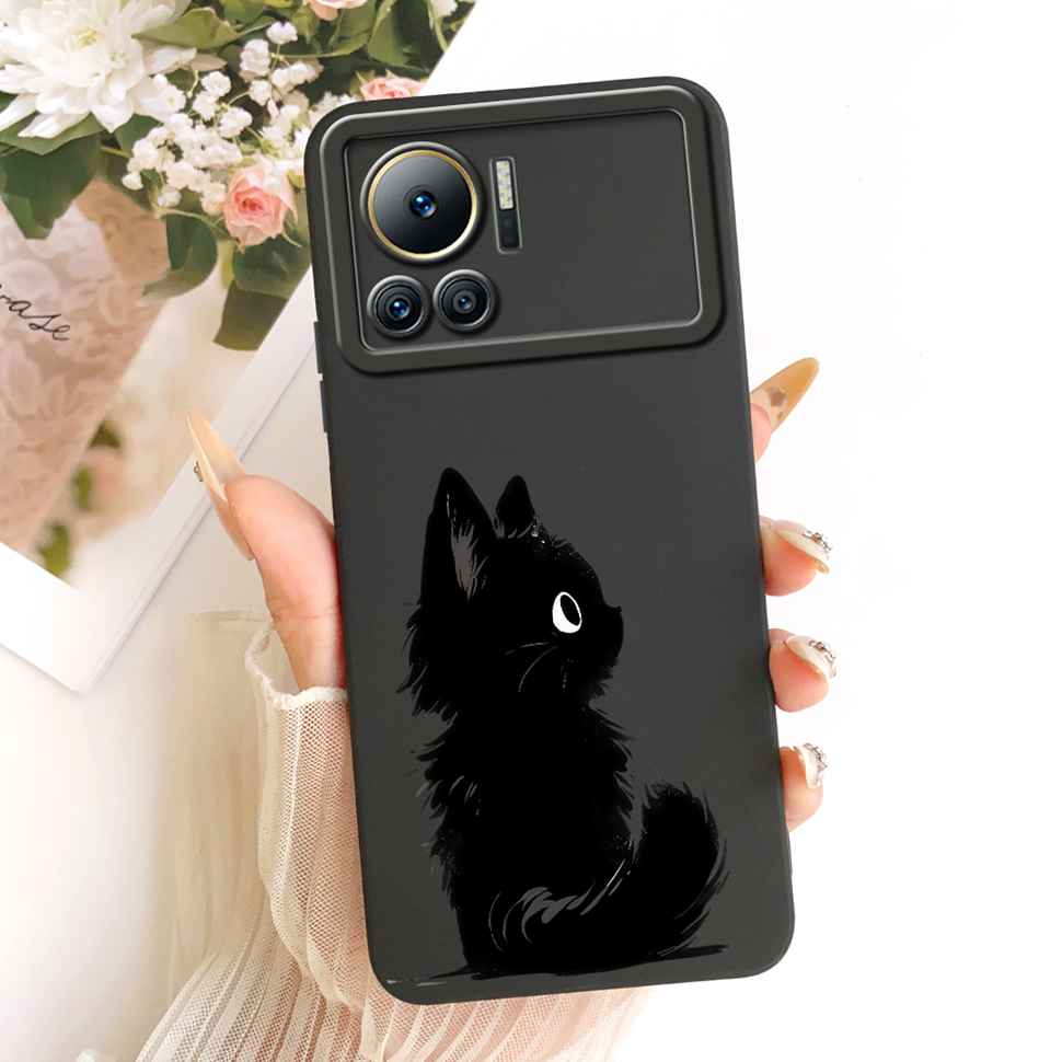 For Infinix Note 12 VIP Case Cute Cat Cartoon Flower Silicone Cover For Infinix Note12 VIP 12 Vip X672 6.7" Phone Cases Coque