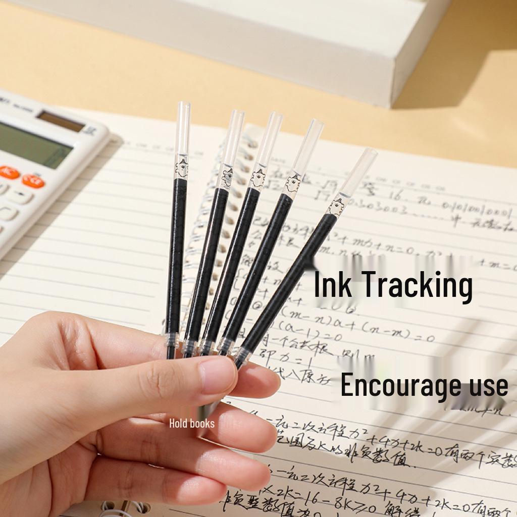 Быстросохнущий гладкий стержень для ручки: Нажимное действие, Большая емкость, Идеально для студентов и экзаменов