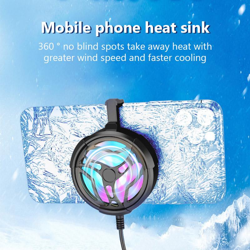 Smart Phone Cooling Fan Gaming Mobile Gamepad Cooler Fan Portable for Type-C USB Radiator for Redmi Samsung iPhone