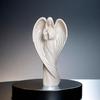 Guardian Angel Figurine Vintage European Inspired Resin Statue for Home Office Decor Perfect for Living Room Study Garden