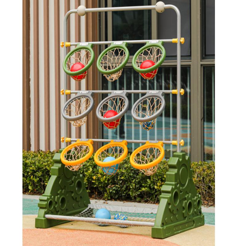 Kids' Throwing Rack Game: Sandbags & Frisbee Targets for Physical & Sensory Training