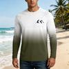 Men's Long Sleeve UPF50+ Sun Protection Shirt Lightweight Breathable Quick Dry Outdoor Casual Loose Fit T-Shirt for Summer Hiking Fishing