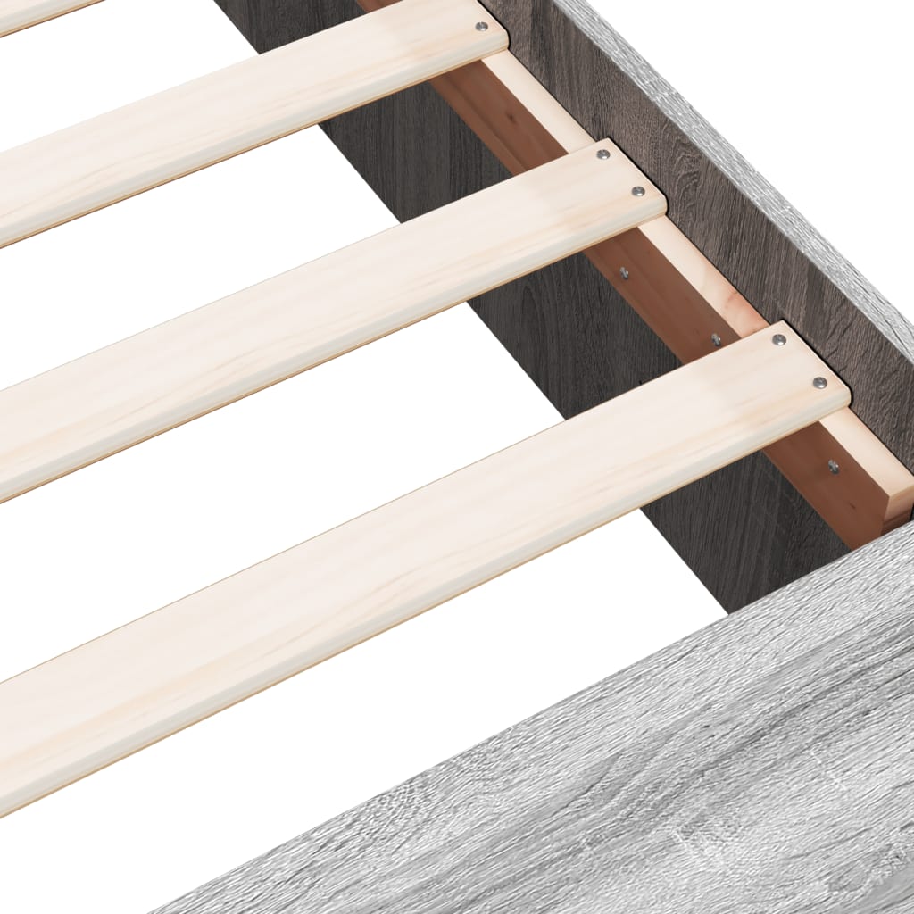 Grey Sonoma Bed Frame 120 x 190 cm Particleboard